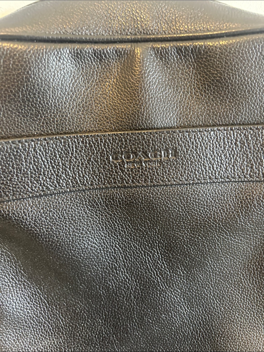 Coach Black Pebbled Leather Messenger Crossbody Bag - Picture 2 of 13